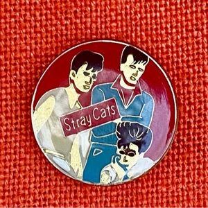 1980’s Stray Cats Jacket Enamel Pin Button
Authentic 1980’s